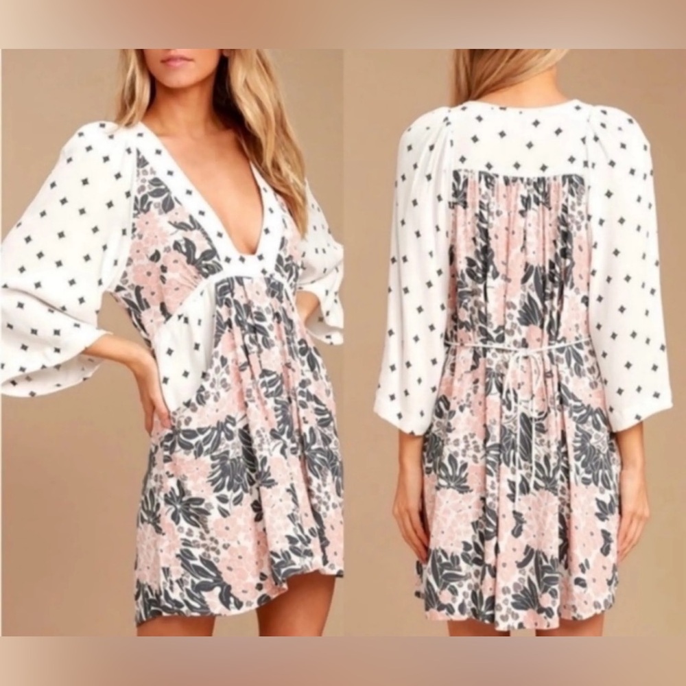 Free People Tallulah Long Sleeve Boho Dress L - Picture 3 of 9